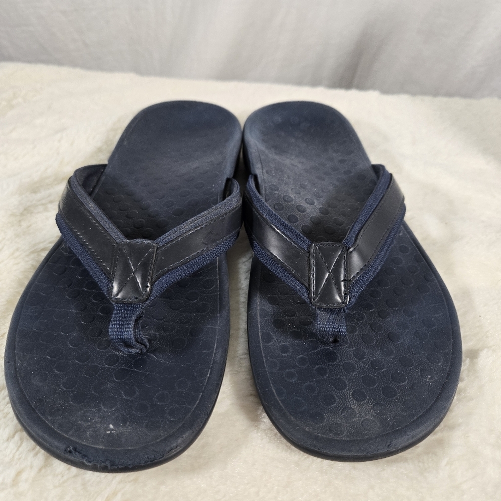 Vionic Navy Tide II Post Orthotic Sandals Size 9